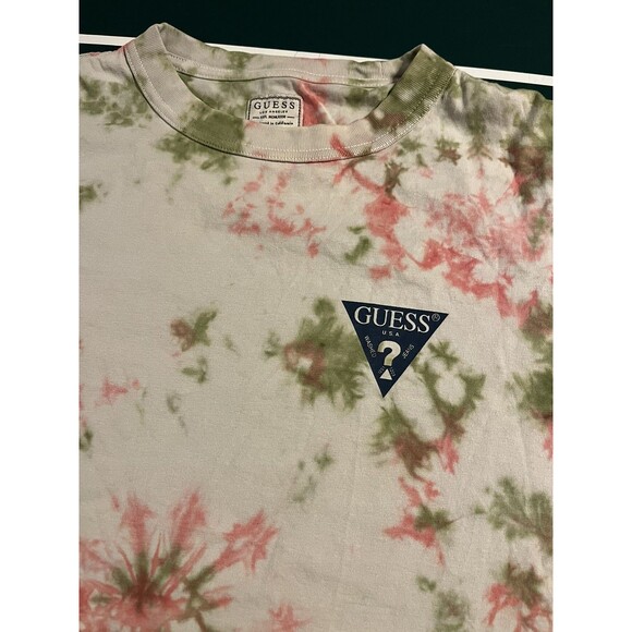 Guess Los Angeles Short Sleeve Tie Dye Colorful T-Shirt Tee SMALL Designer - Picture 2 of 8